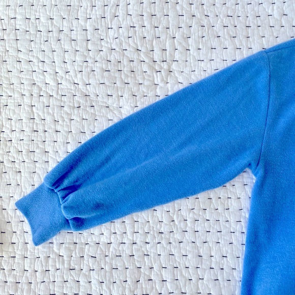 Zara 3/4 Zip Baby Blue Knit Sweater Dress - Picture 6 of 7